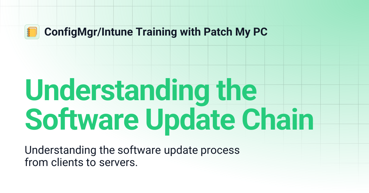 Understanding the Software Update Chain | ConfigMgr/Intune Training ...